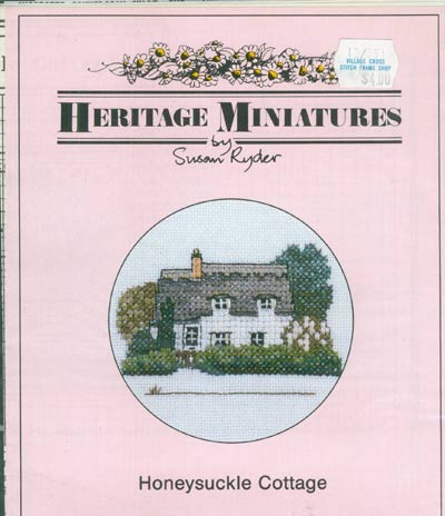 Heritage Miniatures - Honeysuckle Cottage Cross Stitch Leaflet