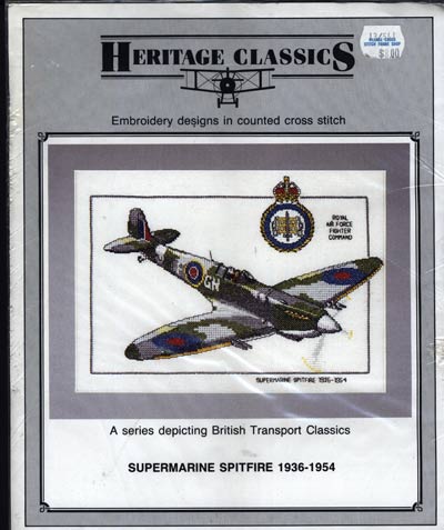 Supermarine Spitfire 1936-1954 Cross Stitch Leaflet