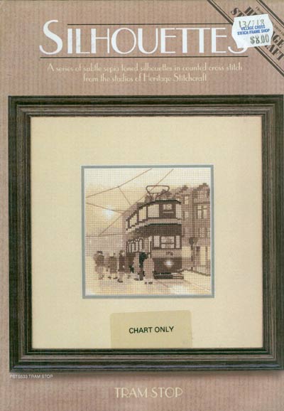 Silhouettes - Tram Stop Cross Stitch Leaflet