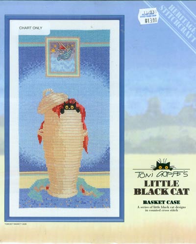 Toni Goffe's Little Black Cat - Basket Case Cross Stitch Leaflet