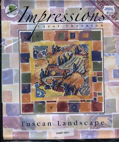 Tuscan Landscape Cross Stitch Leaflet