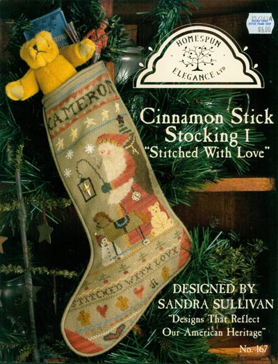 Cinnamon Stick Stocking l Stitched With Love Cross Stitch Leaflet