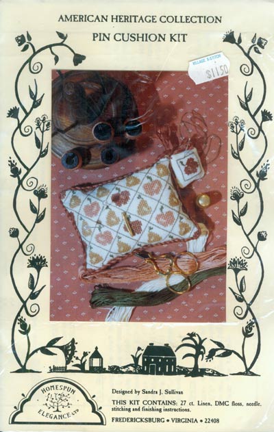 American Heritage Collection Pin Cushion Kit Cross Stitch Kit