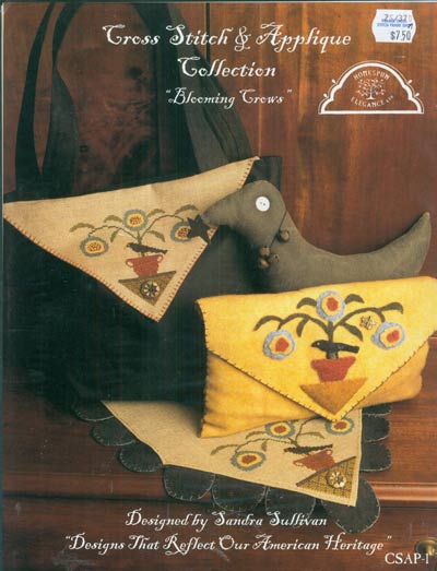 Cross Stitch and Applique Collection Blooming Crows Cross Stitch Leaflet