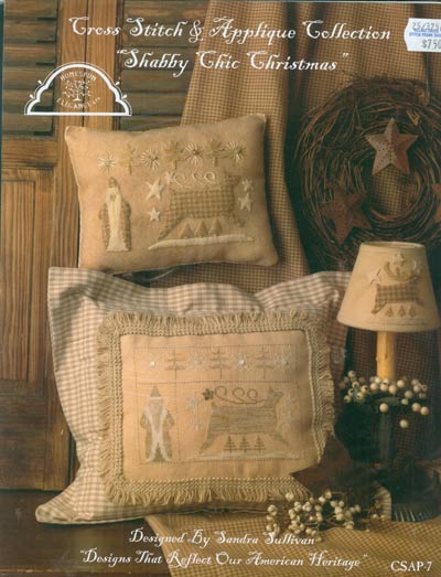 Cross Stitch and Applique Collection Shabby Chic Christmas Cross Stitch Leaflet