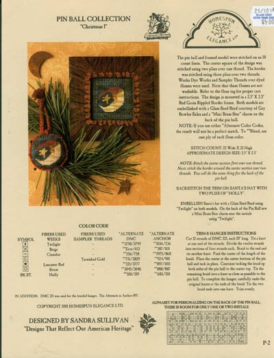 Pin Ball Collection Christmas l Cross Stitch Leaflet