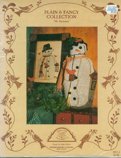 Plain and Fancy Collection Mr. Snowman Cross Stitch Leaflet