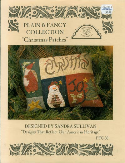 Plain and Fancy Collection Christmas Patches Cross Stitch Leaflet