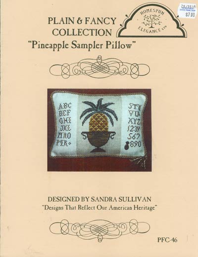Pineapple Sampler Pillow Cross Stitch Leaflet