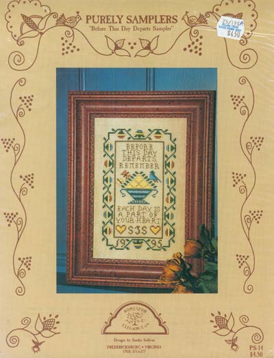 Before This Day Departs Sampler Cross Stitch Leaflet