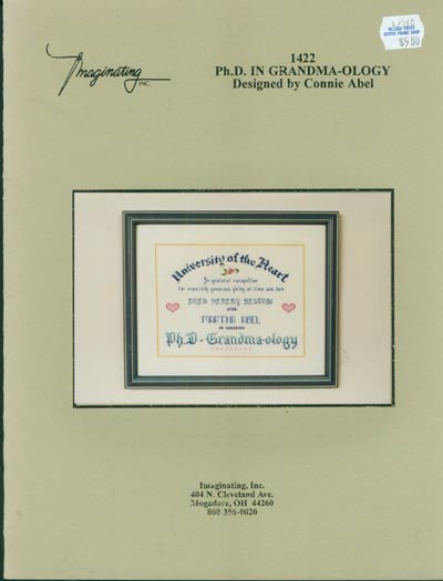 Ph.D. In Grandma-Ology Cross Stitch Leaflet