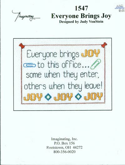 Everyone Brings Joy Cross Stitch Leaflet