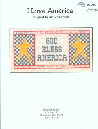 I Love America Cross Stitch Leaflet