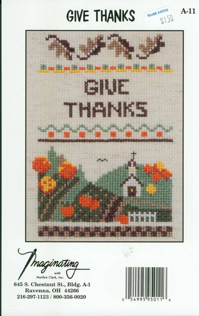 Give Thanks Cross Stitch Leaflet