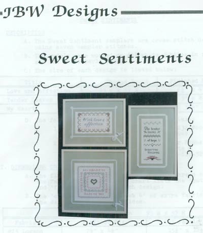 Sweet Sentiments Cross Stitch Leaflet