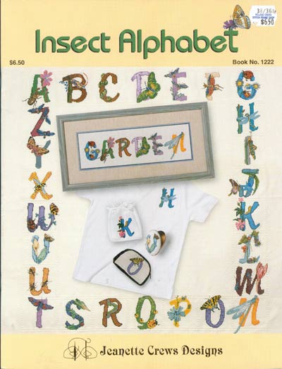 Insect Alphabet Cross Stitch Leaflet