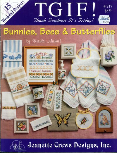 TGIF! Bunnies, Bees and Butterflies Cross Stitch Leaflet