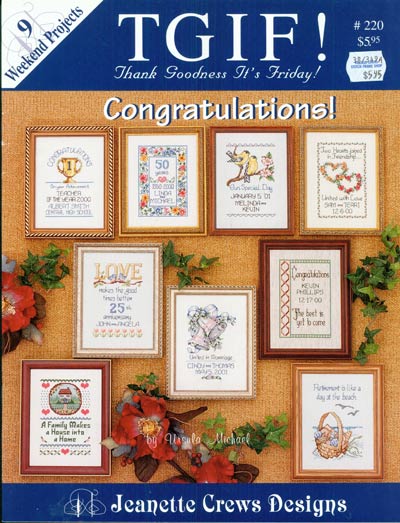 TGIF! Congratulations Cross Stitch Leaflet