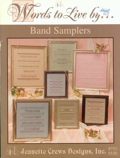 Words To Live By Band Samplers Cross Stitch Leaflet