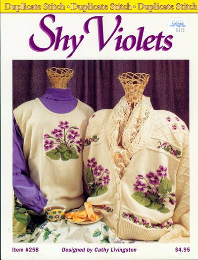 Shy Violets Cross Stitch Leaflet