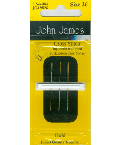 John James Cross Stitch Tapestry Gold size 26 needles Cross Stitch Notions