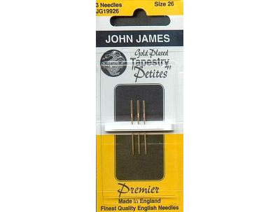 John James Gold Tapestry Petites size 26 needles Cross Stitch Notions