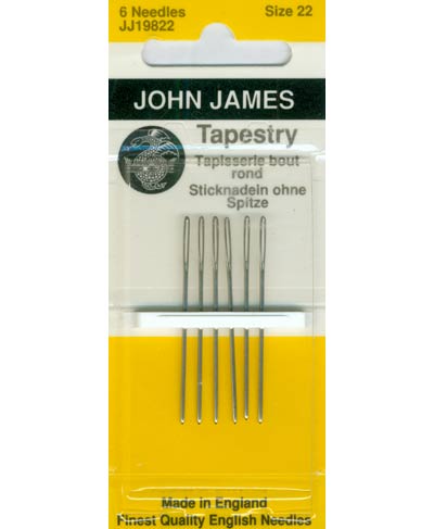 John James Tapestry size 22 needles Cross Stitch Notions