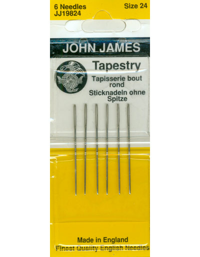 John James Tapestry size 24 needles Cross Stitch Notions