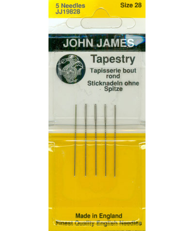 John James Tapestry size 28 needles Cross Stitch Notions