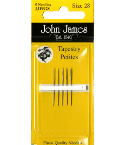 John James Tapestry Petites size 28 needles Cross Stitch Notions