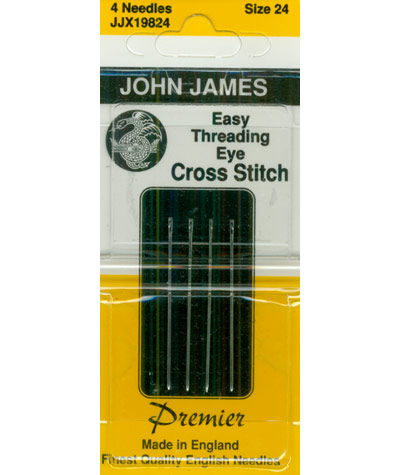 John James Easy Threading Eye size 24 needles Cross Stitch Notions