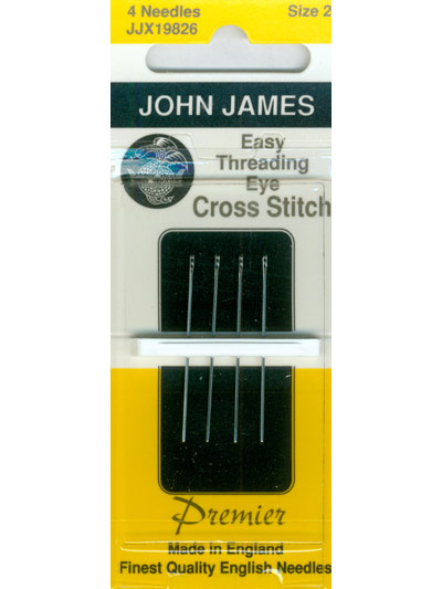 John James Easy Threading Eye size 26 needles Cross Stitch Notions