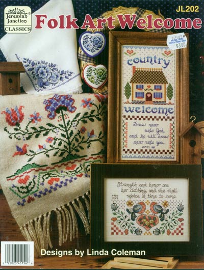 Folk Art Welcome Cross Stitch Leaflet