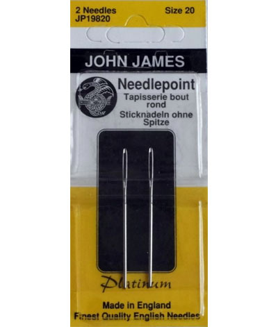 John James Cross Stitch Platinum size 20 needles Cross Stitch Notions