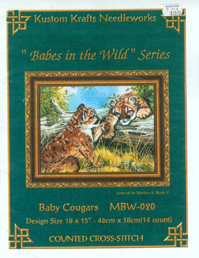Baby Cougars Cross Stitch Leaflet