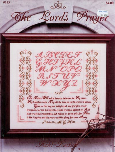 The Lord's Prayer Cross Stitch Leaflet