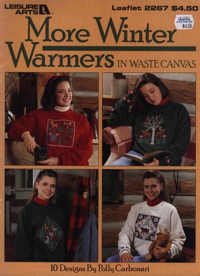 More Winter Warmers In Waste Canvas Cross Stitch Leaflet