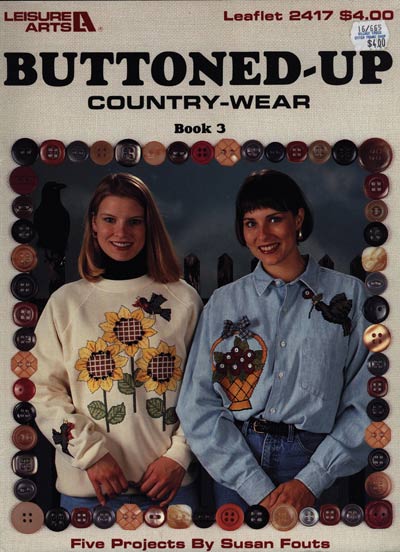 Buttoned Up Country Wear Boox 3 Cross Stitch Leaflet