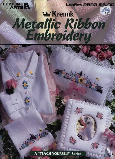Metallic Ribbon Embroidery Cross Stitch Leaflet