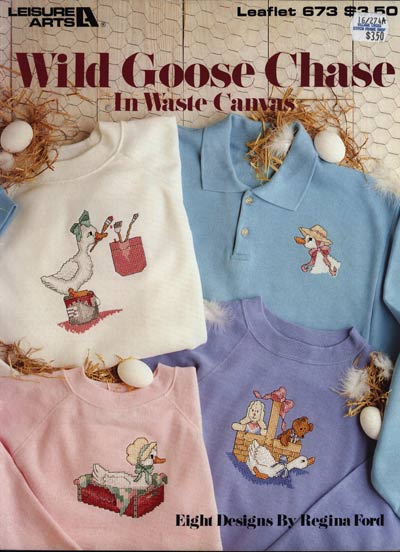 Wild Goose Chase In Waste Canvas Cross Stitch Leaflet