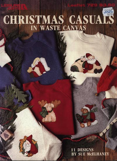 Christmas Casuals In Waste Canvas Cross Stitch Leaflet