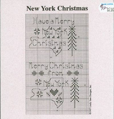 New York Christmas Cross Stitch Leaflet