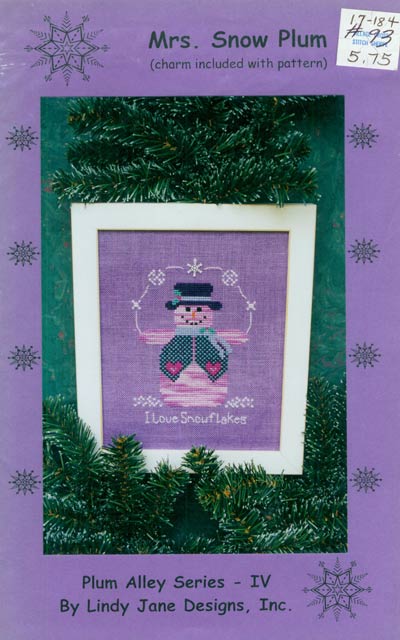 Mrs. Snow Plum Cross Stitch Leaflet