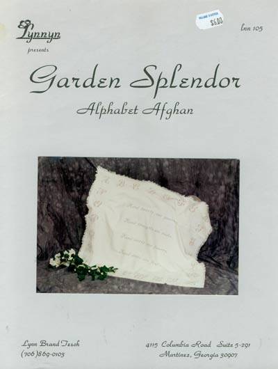 Garden Splendor Alphabet Afghan Cross Stitch Leaflet