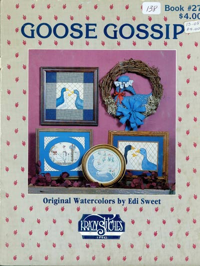 Goose Gossip - Original Watercolors by Edi Sweet Cross Stitch Leaflet