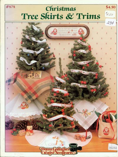 Christmas Tree Skirts and Trims Cross Stitch Leaflet