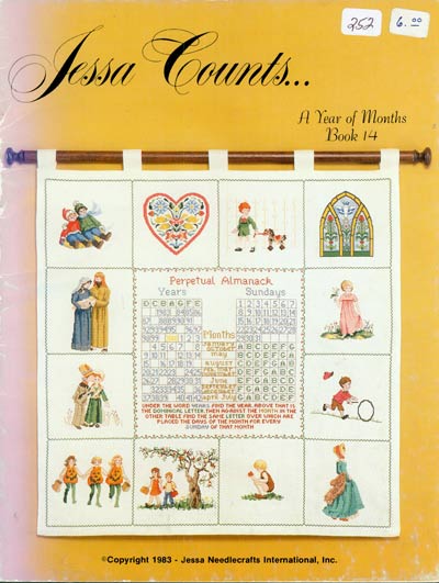 Jessa Counts   -   A Year of Months, Book 14 Cross Stitch Leaflet