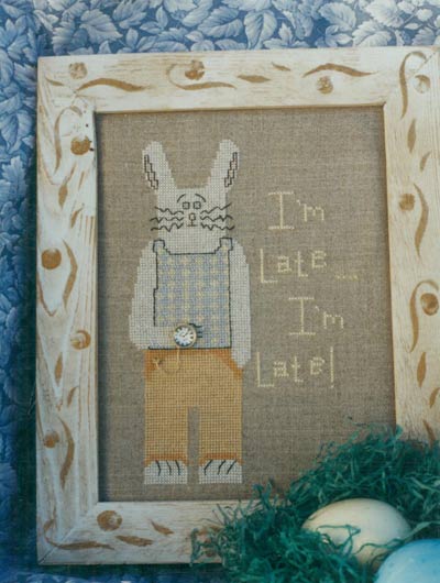 Late Rabbit Cross Stitch Leaflet