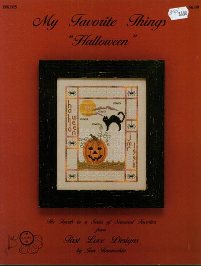 My Favorite Things Halloween - Fourth In A Series of Seasonal Favorites. Sh Cross Stitch Leaflet