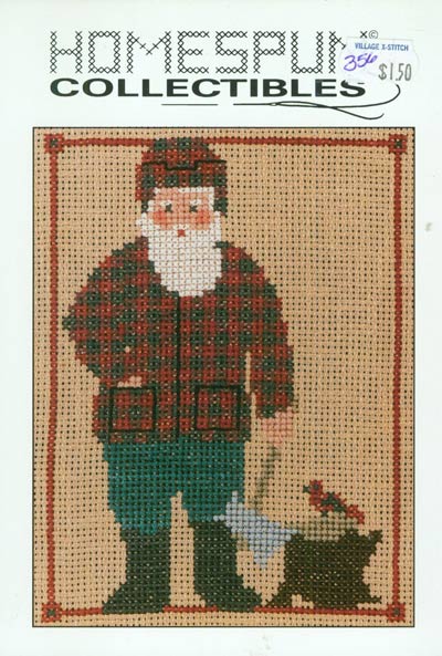 Santa With Axe Cross Stitch Leaflet
